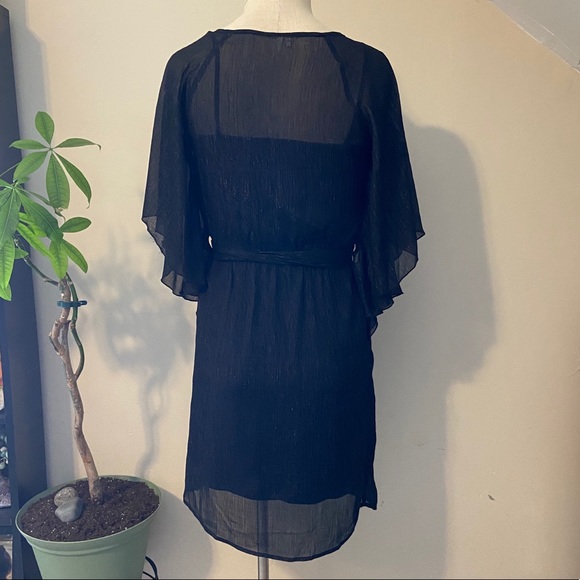 Studio Y Shimmer Flutter Sleeve Dress - Picture 5 of 8